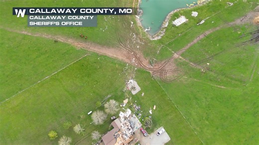 4.2K views · 52 reactions | Drone footage from the Callaway County Sheriff's Office in Central Missouri confirmed that at least one person was injured in the possible tornado that swept through New Bloomfield on Sunday afternoon. | WeatherNation | Facebook