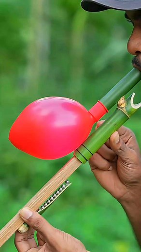 Diy Slingshots with Bamboo and Balloone #Bamboo #Slingshots | Rajib Hawlader