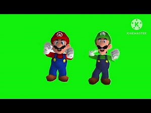 Mario And Luigi Dancing Green Screen (Free To Use)