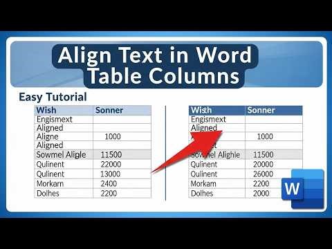 How to align text in word table columns || BACK-SPACE