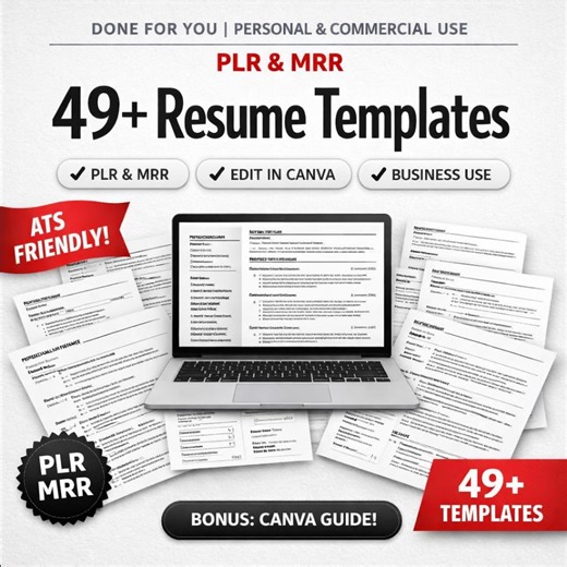 Ensemble de 49 modèles de CV, modèles de CV modernes et adaptés aux ATS pour Word, Google Docs, Pages - Etsy Canada