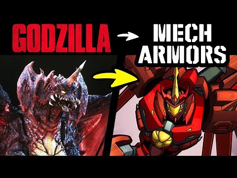 What if GODZILLA MONSTERS Were GIANT MECH ARMORS?! (Lore & Speedpaint)