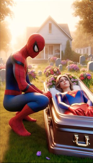 Spider-Man, Venom & Deadpool Heartbroken by Supergirl’s Death! 💔 #spiderman #shorts