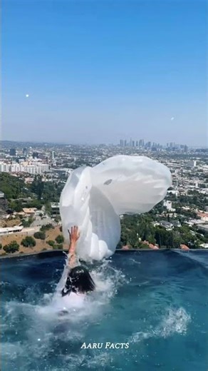 What Happens If Someone Falls off the Sky Pool? #aarufacts #shorts #infinitypools