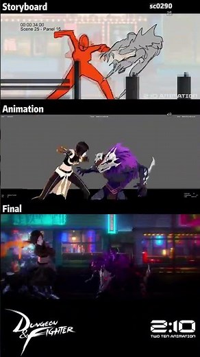 Cinematic Dungeon & Fighter Mobile breakdown | Animation Breakdown | by 2:10 Animation
