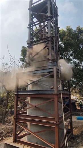 #A dynamic load test a High Strain Dynamic Test mono pile, such as designed for a 25-T working load