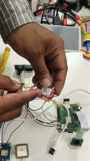 sim 800l sim insert GSM module #pune #enggenering #project #gsm