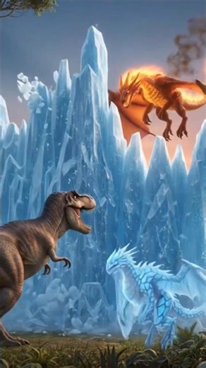 Dragon vs Dinosaur: The Battle of Fire & Ice | 3D Animation Movie (Best for