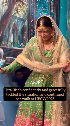 All Pakistan Drama Page on Instagram: "Content creator #HiraBleeh confidently and gracefully tackled the situation and continued her walk with beautiful smile at #HBCW2025👌"