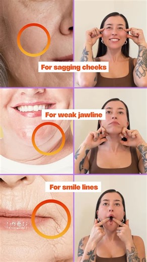 Face Yoga on Instagram: "TARGETED FACE SCULPTING THAT ACTUALLY WORKS 📌 Save and share! Sagging cheeks, a weak jawline and deep smile lines are not random aging signs. They are signals of muscle weakness, poor circulation and built up tension beneath the skin ⚡️ When facial muscles lose tone the skin above them starts to fold and drop faster. When lymph stagnates puffiness and deep lines become more visible. These Face Yoga moves activate the exact muscles responsible for each area and help your
