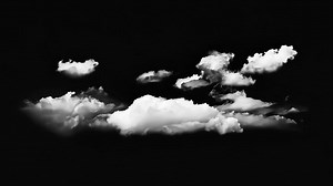 Dramatic monochrome clouds formation animation isolated asset, transparent 4K video, alpha channel | Premium Stock Video Footage
