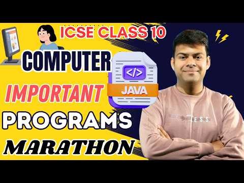 💻 ICSE Class 10 Java Marathon 2026 | Most Important Programs 💯
