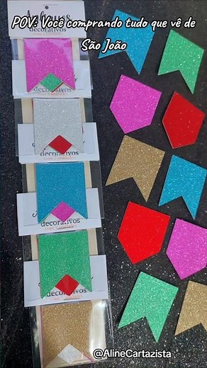 Preparados para decorar a festa junina/julina... aqui estamos produzindo apliquesnde bandeirinhas