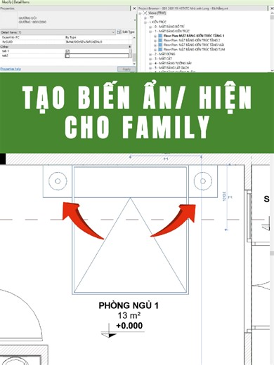 CÁCH TẠO BIẾN ẨN/ HIỆN CHO FAMILY #thietkenhadep #design #revit #tutorial #family