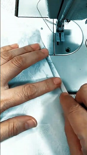 Perfect Curved Hem Finish ✂️ Clean Edge Sewing Trick! #sewing #shorts