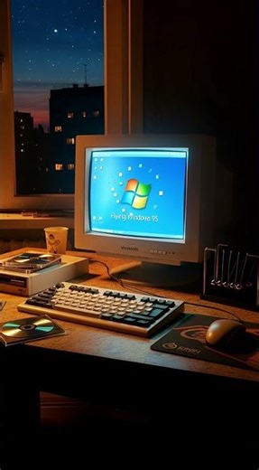 The Never-Ending 90s Night #90s #nostalgia #perfectloop #windows95 #liminalspace