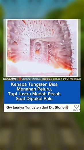 Kenapa Tungsten Bisa Menahan Peluru, Tapi Justru Mudah Pecah Saat Dipukul Palu