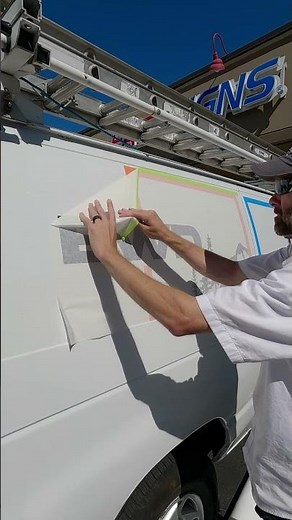 Vehicle Vinyl Logo Installation #satisfying #asmr #installation #vehiclegraphics #signs