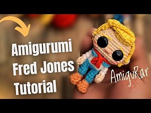 Amigurumi Fred Jones "Scooby-Doo" Keychain, Mini Funko, Step-by-Step, Easy, Quick Crochet Tutorial