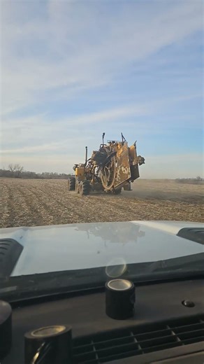 Tiling machine on the move #farming #tilingwork
