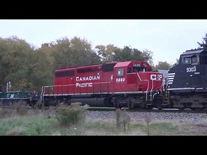 Canadian Pacific SD40-2 on Norfolk Southern Train 10/26/16