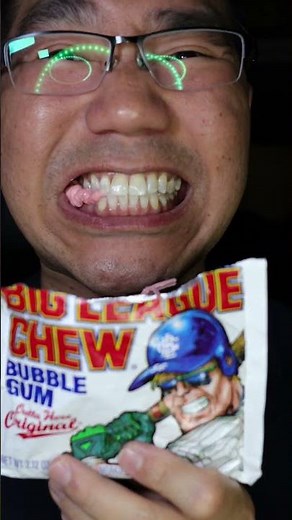 BIG LEAGUE CHEW BUBBLE GUM ASMR