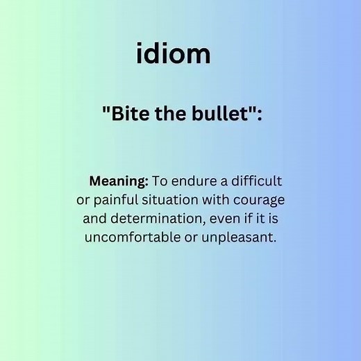 bite the bullet || idioms for ielts | english idioms #english