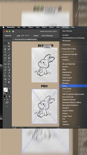 Beginner vs. Pro: Convert Sketch to Vector Instantly in Illustrator 🚀 #vectorgraphics #shorts