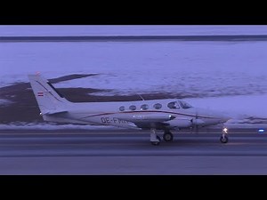 Mali Air Cessna 340A sunrise takeoff at Graz Airport | OE-FMH