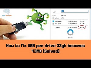 How to fix USB pen drive showing less space (Solved)