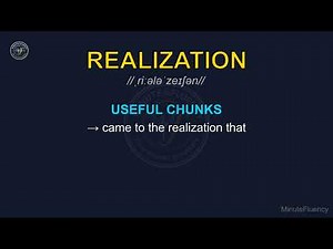 How to Pronounce realization (noun) | Minute Fluency
