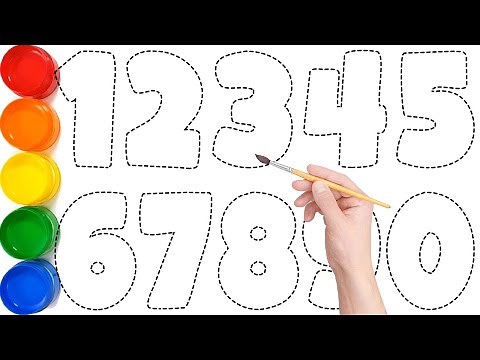 Numbers Drawing and Painting 1 to 10 Easy Step by Step for Kids // Ks Art