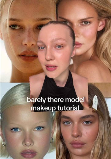 barely there model makeup - perfect for the minimal but intentionally girlie🤍 Products will be listed on shop my tonight xx #everydaymakeup #modelmakeup #naturalmakeup #lowcontrastmakeuptutorial #wintermakeup