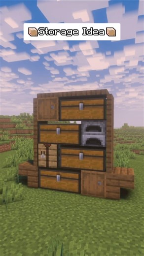 Aesthetic Wall Storage Idea In Minecraft! 📦✨