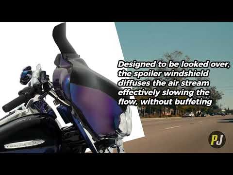 Memphis Shades Batwing Spoiler Shield - 6.5" - Dark Black Smoke MEP84110