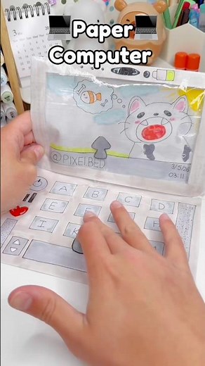 💻DIY Paper Computer🖱️!? #papercrafts #cutecrafts #diycrafts #diy #crafts #craft