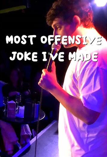 One of the most offensive jokes I’ve made on stage 😬 did I go to far!? #standup #crowdwork #britishhumour #comedian