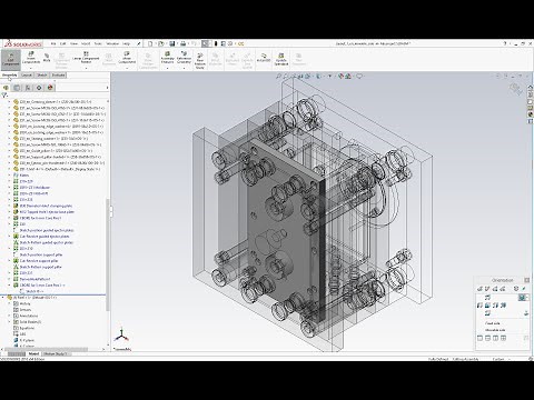 Tutorial: Mold design using SolidWorks, HASCO mold base assembly and HASCO mold components.