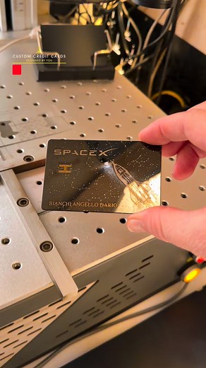 SpaceX Card #customcreditcards #metalcards #laserengraving #elite #upgrade #spacex #rocket | Custom Credit Cards