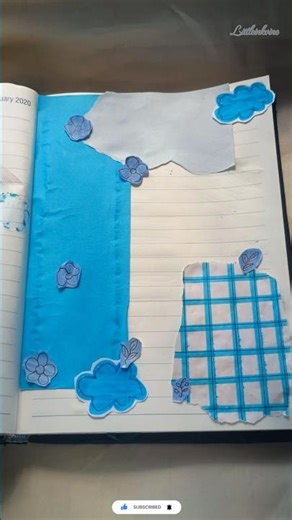 ഒരു diy blue theme journal ചെയ്താലോ.Let's make a blue theme journal.[journaling, shorts, blue, art]