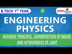 Lec 2 | Huygens’ principle | Superposition of waves and interference of light | Wave Optics