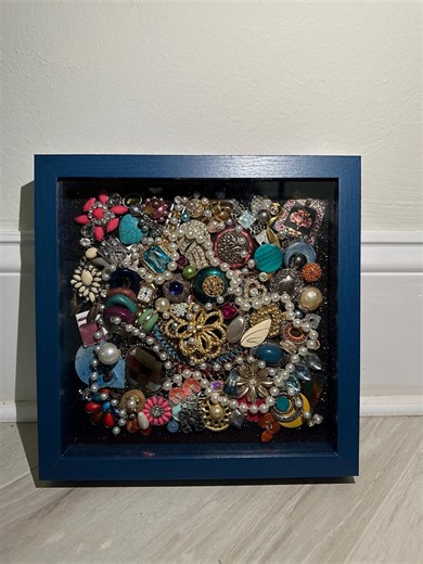 9" X 9" Handmade Vintage and Costume Jewelry Shadow Box - Etsy