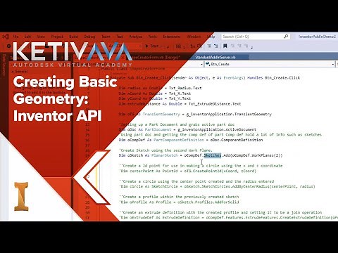 Creating Basic Geometry: Inventor API | Autodesk Virtual Academy
