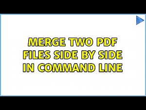 Merge two pdf files side by side in command line