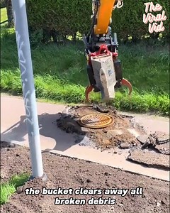Smart Machine: How an Excavator Handles a Manhole Start to Finish | The Viral Vid