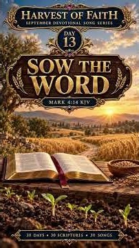 Sow the Word 🌾 | Harvest of Faith Day 13 | Mark 4:14 KJV | Devotional Song
