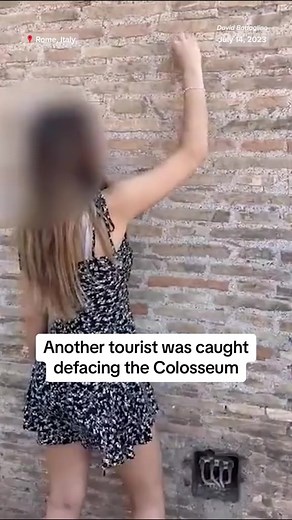 52K views · 281 reactions | An Italian tour guide caught a Swedish tourist carving into a wall of the Colosseum, Italian authorities and local media outlets say. | NBC News | Facebook