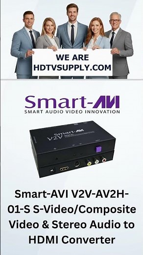 Smart-AVI V2V-AV2H-01-S S-Video/Composite Video & Stereo Audio to HDMI Converter
