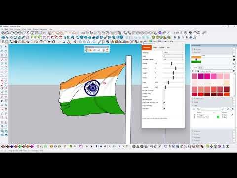 how to simulate flag in sketchup / Sketchup Clothwork plugin tutorial