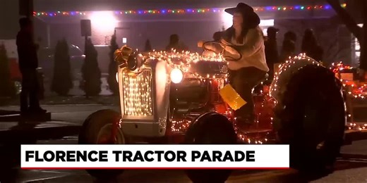 2nd annual Florence Lighted Tractor Parade held on Saturday night